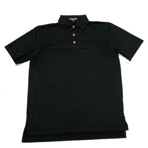 S / PETER MILLAR Black Polo Shirt